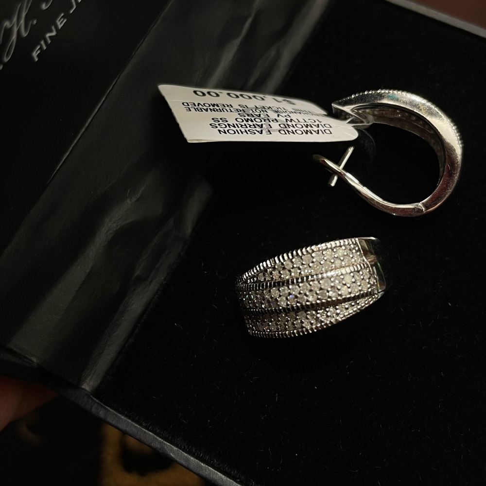 Macy’s Fine Jewelry Diamond Mini Hoop Earrings